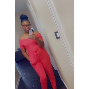 Off the Shoulder Jumpsuit